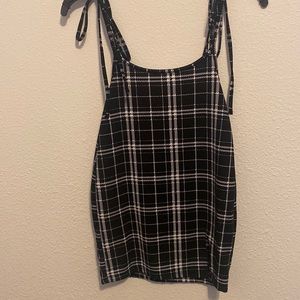 A plaid mini dress